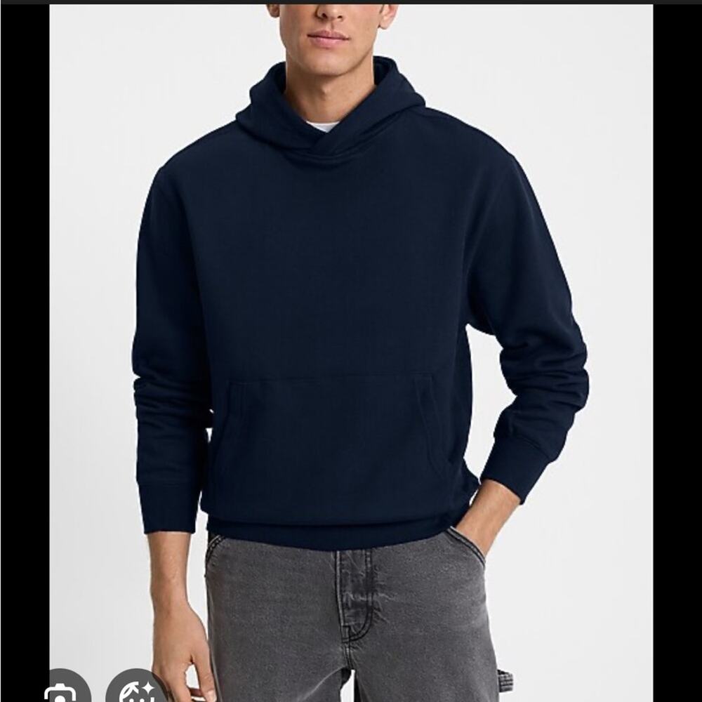 Express Heathered Blue Hoodie for Men Medium